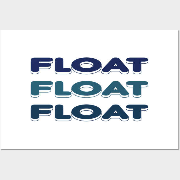 Float Blue Wall Art by The E Hive Design